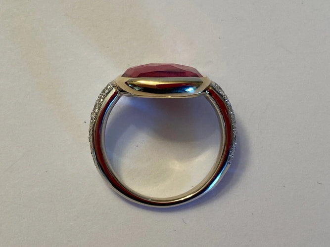 Bague 51 Pomellato Sherazade - Bague en or blanc, tourmaline et diamants 58 Facettes