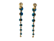 Boucles d'oreilles Chantecler Cherie - Boucles d'oreilles en or jaune, diamants et turquoise 58 Facettes