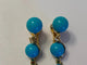 Boucles d'oreilles Chantecler Cherie - Boucles d'oreilles en or jaune, diamants et turquoise 58 Facettes
