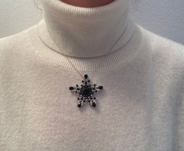 Collier Pasquale Bruni Guirlande - Collier en or blanc, diamants et onyx 58 Facettes