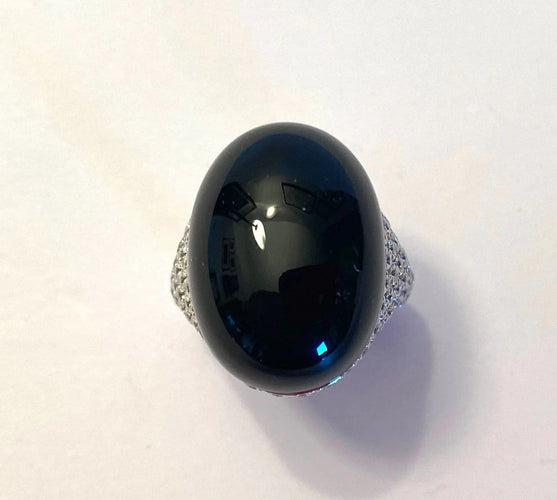 Bague 53 Chantecler Cherie - Bague en or blanc 18 carats, onyx et diamants 58 Facettes