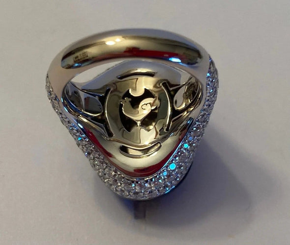 Bague 53 Chantecler Cherie - Bague en or blanc 18 carats, onyx et diamants 58 Facettes
