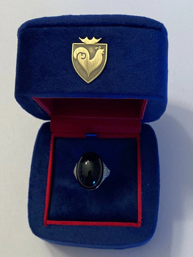 Bague 53 Chantecler Cherie - Bague en or blanc 18 carats, onyx et diamants 58 Facettes
