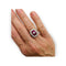 Bague 54 Bague de fiançailles - Bague en or jaune 18 carats rubis et diamants 58 Facettes 7598 A