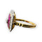Bague 54 Bague de fiançailles - Bague en or jaune 18 carats rubis et diamants 58 Facettes 7598 A