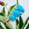 Bague 55 Bague jarretière en or jaune 18 carats turquoises cabochons et diamants 58 Facettes 7739 A