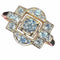 Bague 53 Bague - Pavage de 15 diamants en or rose 18 carats 58 Facettes 7624 A