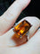 Bague 54 Bague en or blanc 18 carats, grenat spessartite 6,40 ct et 6 diamants 58 Facettes 7814 A