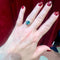 Bague 53 Bague en or blanc 18 carats avec zircon bleu et diamants 58 Facettes 7850 A