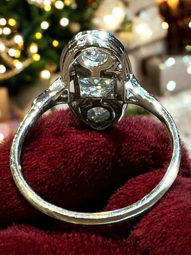 Bague 56 Bague en or jaune et or blanc 18 carats sertie de diamants 58 Facettes 7806 A