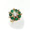 Bague 55 Hellébore - Bague en or jaune 18k diamants et émeraudes, début XXe 58 Facettes 226