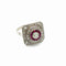 Bague 53.5 Bague Pyramide - Art déco en platine 850, diamants et rubis 58 Facettes 213