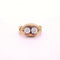 Bague 52 Rocaille - Bague en or jaune 18k et deux diamants taille ancienne 58 Facettes 149