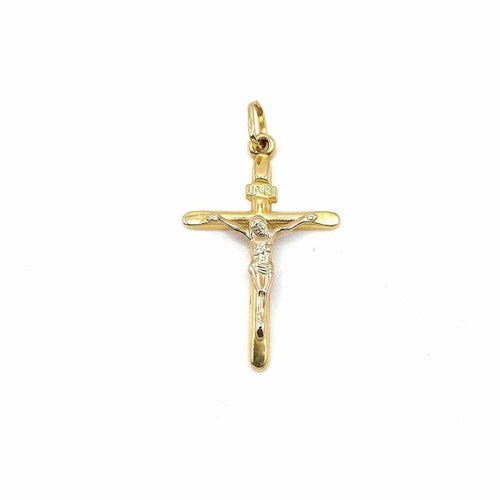 Pendentif Pendentif croix en or jaune 14K 58 Facettes 237