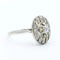 Bague 53 Bague Art déco ovale en or 18 carats, platine et diamants 58 Facettes