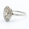 Bague 53 Bague Art déco ovale en or 18 carats, platine et diamants 58 Facettes