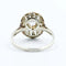 Bague 53 Bague Art déco ovale en or 18 carats, platine et diamants 58 Facettes