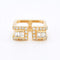 Bague 48 Jean Vendôme - Bague carrée en or jaune 18 carats et diamants 58 Facettes 245