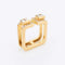 Bague 48 Jean Vendôme - Bague carrée en or jaune 18 carats et diamants 58 Facettes 245