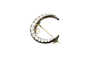 Broche Broche « Tranche de lune » en or, argent et diamants 58 Facettes