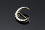 Broche Broche « Tranche de lune » en or, argent et diamants 58 Facettes