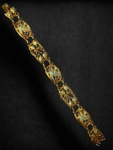 Bracelet Liberty Elowyn - Bracelet en or jaune avec diamants et émail 58 Facettes