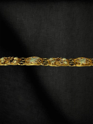 Bracelet Liberty Elowyn - Bracelet en or jaune avec diamants et émail 58 Facettes