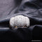 Bague 56 Bague boule en or jaune et or gris 18 carats, diamants 58 Facettes 5036
