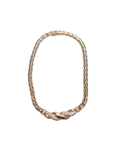 Collier Collier queue de renard en or 18 carats avec diamants 58 Facettes