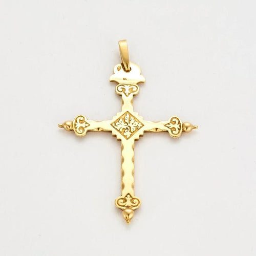 Pendentif Croix Jeannette - Pendentif en or jaune 750 58 Facettes 36604493