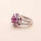 Bague 55 Bague Pompadour en or blanc avec rubis et diamants 58 Facettes 793183