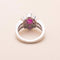 Bague 55 Bague Pompadour en or blanc avec rubis et diamants 58 Facettes 793183