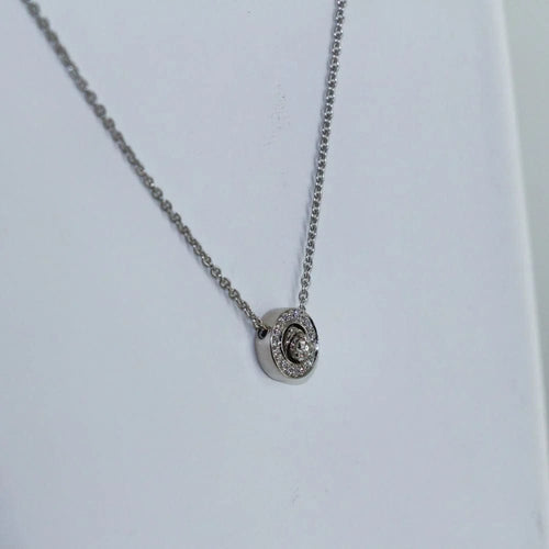 Collier Collier en or blanc 18 carats avec diamants ronds 58 Facettes