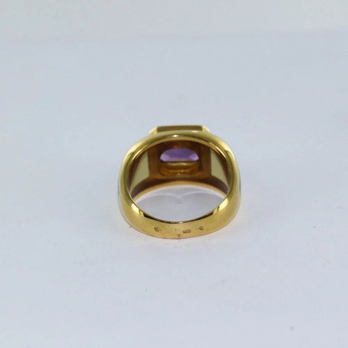 Bague 54 Bague en or jaune et améthyste 58 Facettes