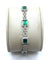Bracelet Bracelet rivière en or gris, émeraudes et diamants 58 Facettes