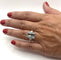 Bague 52 Bague aigue-marine et diamants en or blanc 18 carats 58 Facettes
