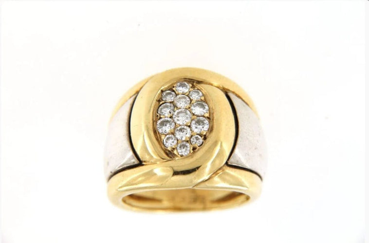 Bague 49 Van Cleef & Arpels - Bague en deux ors 18 carats et diamants 58 Facettes 6525y