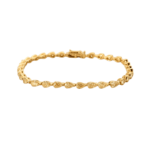 Bracelet Bracelet tennis - Bracelet en or jaune 18K et diamants Fancy Yellow 58 Facettes