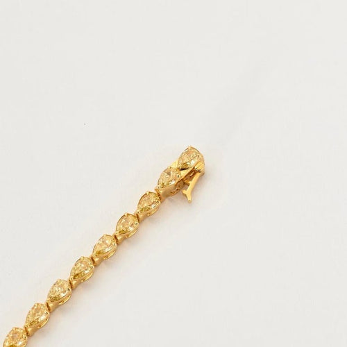 Bracelet Bracelet tennis - Bracelet en or jaune 18K et diamants Fancy Yellow 58 Facettes