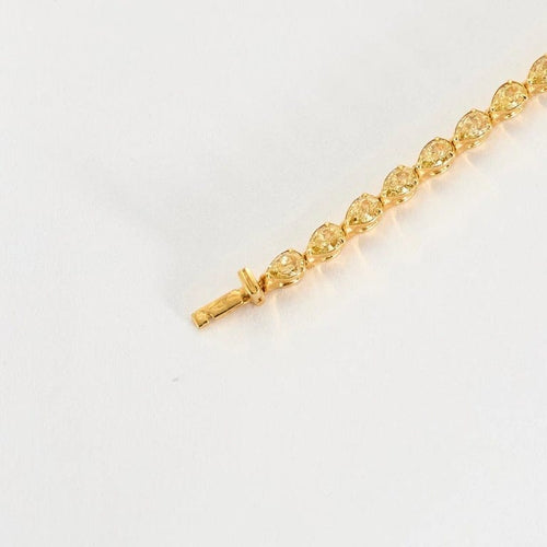 Bracelet Bracelet tennis - Bracelet en or jaune 18K et diamants Fancy Yellow 58 Facettes
