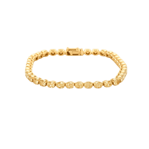 Bracelet Bracelet tennis en or jaune 18K et diamants Fancy Yellow 58 Facettes