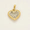 Pendentif Van Cleef & Arpels - Pendentif cœur pavé de diamants en or jaune et platine 58 Facettes MB6