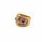 Bague 56 Bague en or jaune 18 carats sertie de diamants et rubis 58 Facettes 21023682