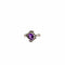 Bague 51.5 Bague en or blanc 18 carats à améthyste cabochon et diamants 58 Facettes 21020148