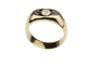 Bague 60 Bague trilogie en or jaune 18 carats, diamant et saphirs 58 Facettes
