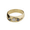 Bague 60 Bague trilogie en or jaune 18 carats, diamant et saphirs 58 Facettes