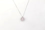 Collier Collier en or blanc 18K - Diamant taille brillant et saphirs roses 58 Facettes