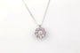 Collier Collier en or blanc 18K - Diamant taille brillant et saphirs roses 58 Facettes