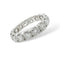 Bague 57 Alliance tour complet en or blanc 18K et diamants 3,68 ct 58 Facettes