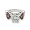 Bague 54 Trio d'Infinité - Bague interchangeable en or blanc avec diamants, rubis et saphirs 58 Facettes